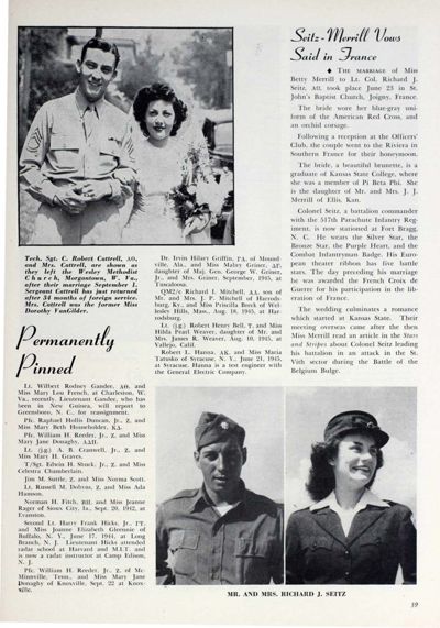 C. Robert Cattrell And Cattrell Photograph, October 1945